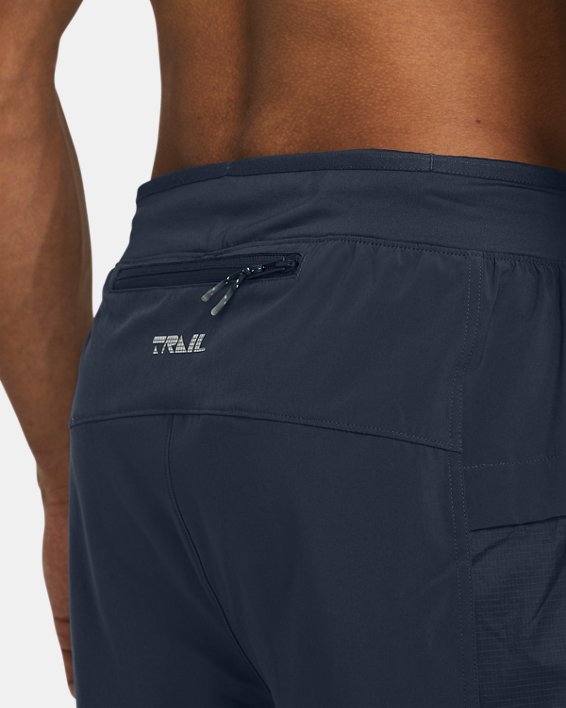 Men's UA Launch Trail Pants, Gray, pdpMainDesktop image number 3